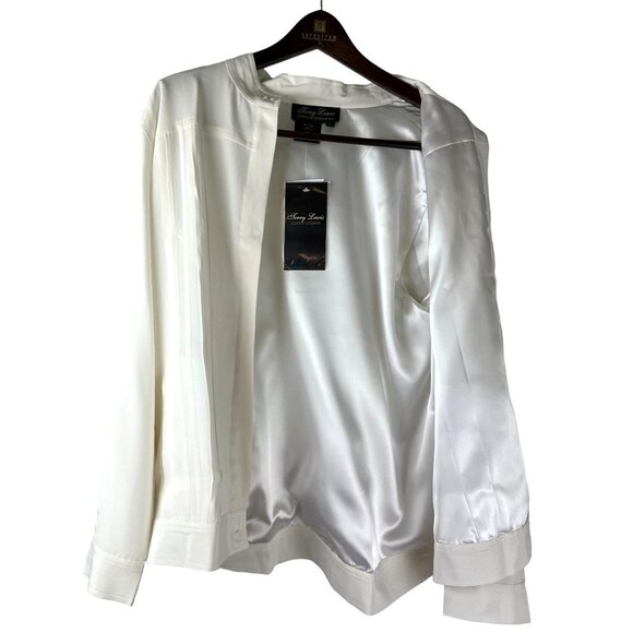 VTG Old Money Spring Summer Terry Lewis Silk Bomber Jacket, Men's Large - Picture 2 of 13